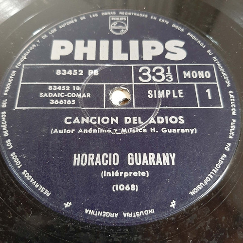 Simple Horacio Guarany Philips 1068 C26