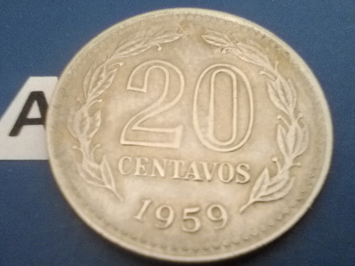 Monedas De 20 Centavos De Argentina Año 1959