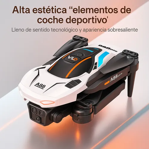Dron Con Doble Camara Profesional Fpv Fotos Y Video A88 Pro Negro