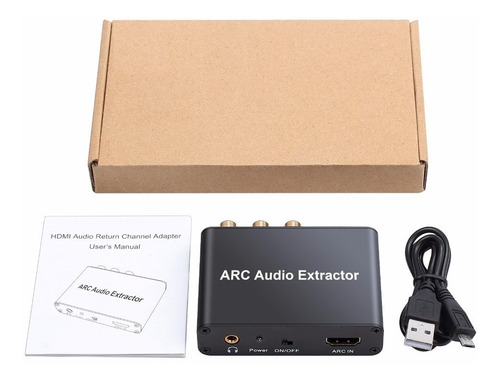 Conversor Extractor De Audio Hdmi Arc A Optico Coaxial Y Rca