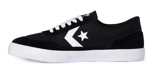Zapatillas Converse Modelo Net Star Negro Blanco Cuero Lona