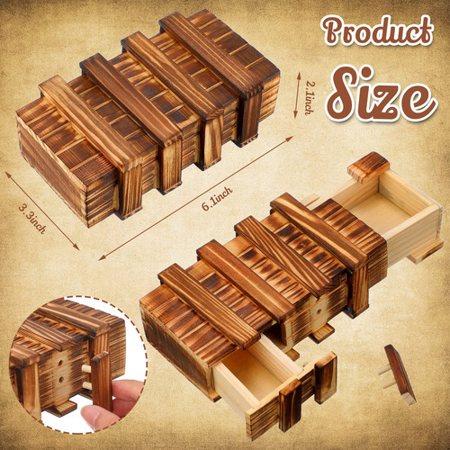 Caja De Rompecabezas Yilloog Modelo 4 Piezas Madera Adultos