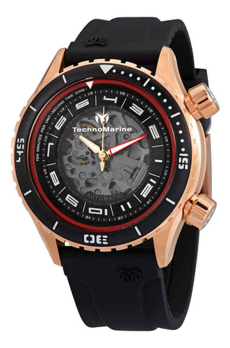 Reloj Technomarine Doble Horario Automatico Skeleton Boleta