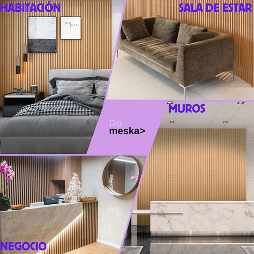 Panel Lambrín Madera 3d Para Pared Wpc 12 Pzs Inmatmex