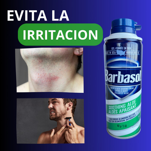 Barbasol Shaving Cream Espuma Para Rasurar Aloe 142g