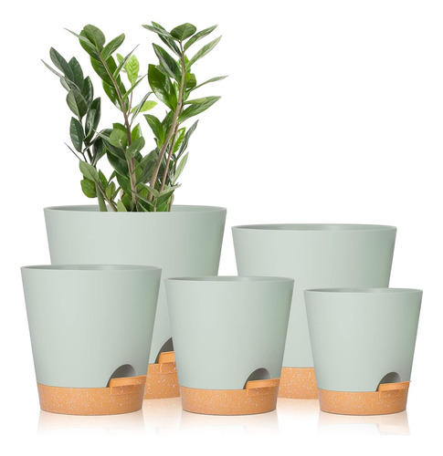 Macetas Gardife 7/6.5/6/5.5/5 Pulgadas Jardineras De Riego A