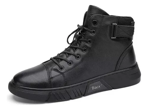 U 2023 Botas De Cuero Versátiles Negras Clásicas