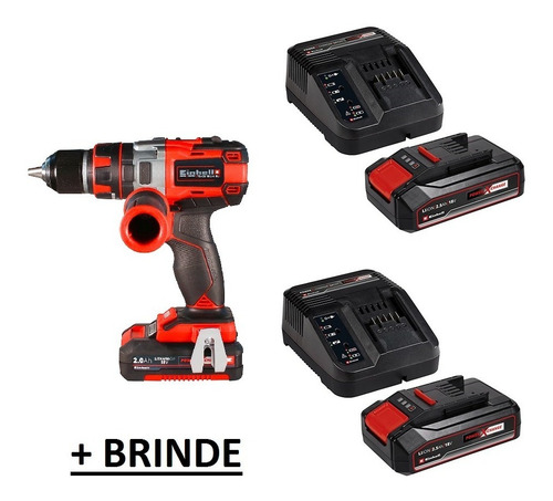 Imagem 1 de 8 de Parafusadeira Impacto 18v Litio C/2bat Brushless Einhell Biv