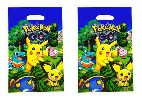 Pack 20 Bolsas De Cumpleaños Pokemon Dulces - Cotillón