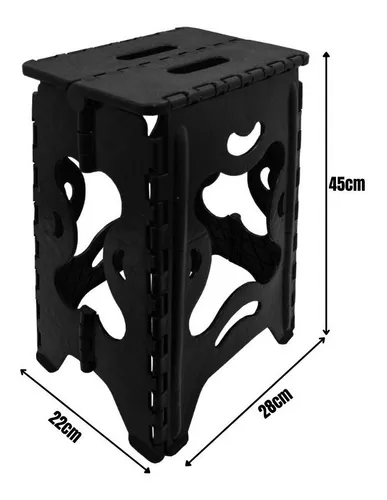 Banco Plegable Portatil Plástico 120kg Uso Rudo Colores