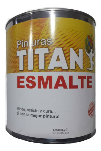 Pintura Esmalte Brillante 3,78l (color Amarillo) Marca Titán