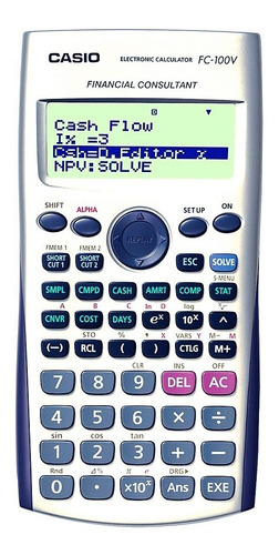 Calculadora Financiera Casio Fc-100v Color Plateado