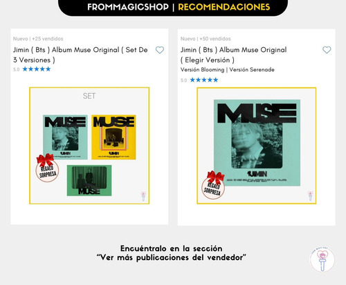 Jimin ( Bts ) Album Muse Original ( Set De 2 Versiones )