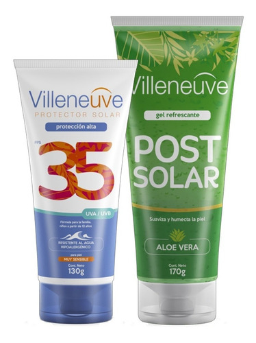 Kit Protector Solar Factor 35 + Gel Post Solar Aloe Vera