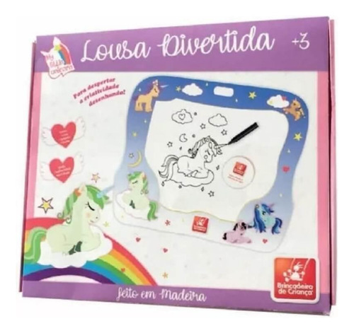 Lousa Divertida Mylittle Unicorn 0916-brincadeira De Criança