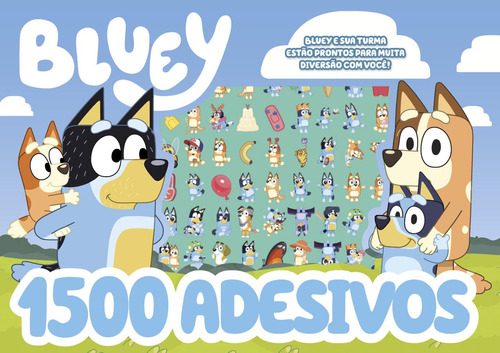 Livro Bluey Prancheta Para Colorir Com 1.500 Adesivos