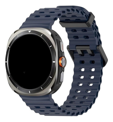 Malla Ocean Para Smartwatch Samsung Watch 7 Ultra 47mm 11- Azul Oscuro 3.44 Cm