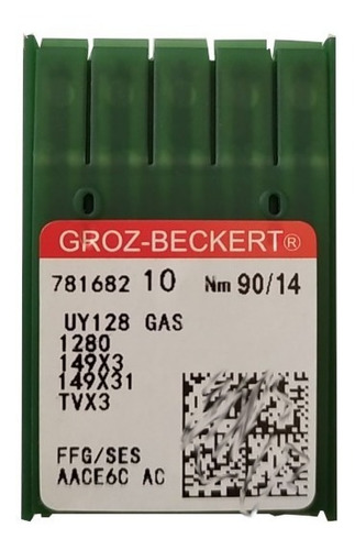 1 Sobre 10 Agujas Uy128 Groz-beckert 90/14 Maq. Industrial