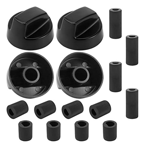 Black Oven Control Switch Knob With 12 Adapters For Ove...