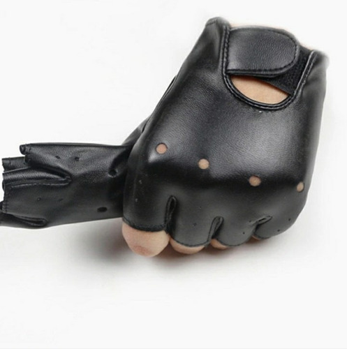 Guantes Cuero Conducción Niño Niña Dedos Libres