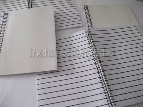 Imagem 1 de 3 de Caderno Pauta Ampliada Baixa Visão Braille 100 Folhas 