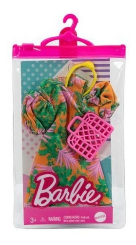 Imagem 2 de 2 de Roupas E Acessório Para Barbie Vestido Tropical E Mangas Ms