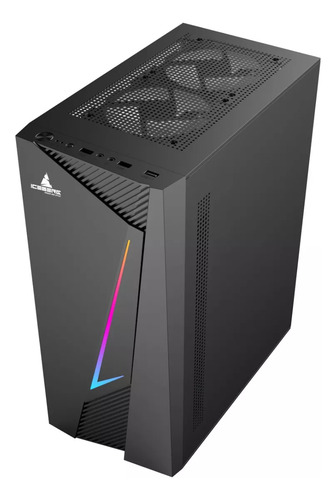 Chasis Gabinete Caja Gamer Iceberg Flux Elite + 1 Ventilador