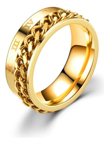 Anillo Cadena Giratoria Y Números Romanos Antiestrés