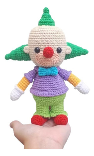 Muñeco Krusty El Payaso Amigurumi Tejido - Pipelino Deluxe