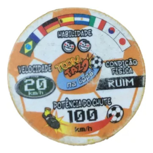 Tazo Toon- Na Copa- Bola Fora- N. 23 (Usado)