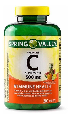 Vitamina C Masticable Spring Valley  Americana 500mg