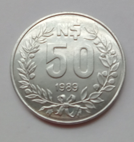 Moneda 50 Nuevos Pesos 1989 Uruguay 