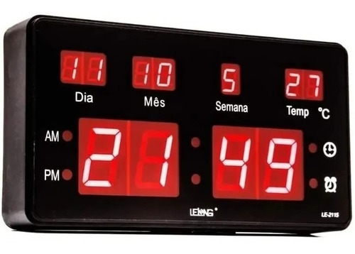 Relógio Parede Mesa Led Digital Calendário Termômetro L15