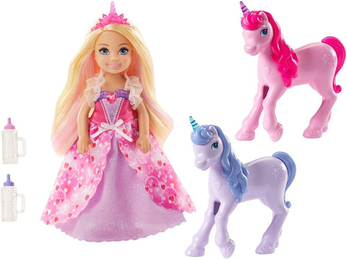Barbie Dreamtopia Chelsea Con Unicornios Mattel Gjk17