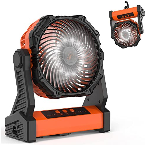 Ventilador Portátil Recargable De 7 Pulgadas Luz Led, ...