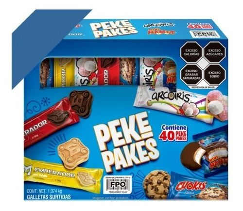 Imagen 1 de 2 de Surtido De Galletas Gamesa Pekepakes 40 Piezas 1.074 Kg