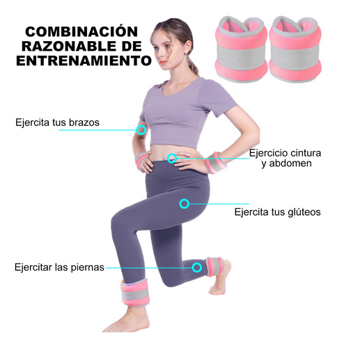 2 Piezas Polainas Para Tobillos Y Muñecas 1kg, Pesas Para