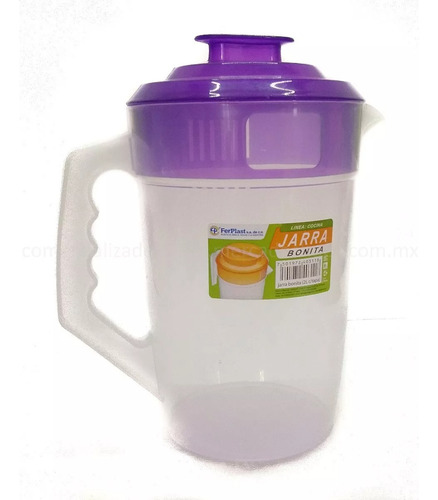 10 Jarras De Plástico De 1 Litro Para Aguas Frescas Jugos