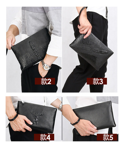 L Bolso De Mano De Negocios De Piel De Vacuno Suave For