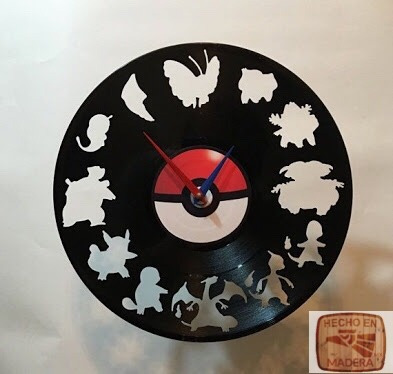 Reloj Corte Laser 0069 Pokemon Silueta De Pokemones 