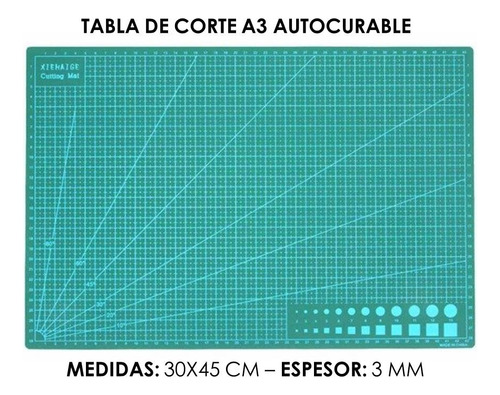 Tabla De Corte Cutting Mat Tamaño A3 42x30cm