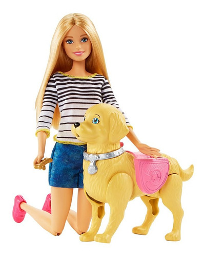 Imagen 2 de 4 de Barbie Walk & potty pup Mattel DWJ68