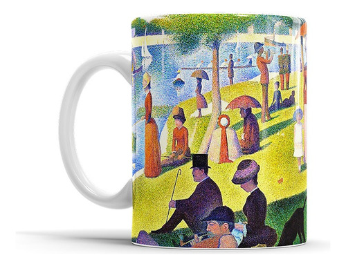 Taza Porcelana Arte Seurat Tarde De Domingo Grand Jatte