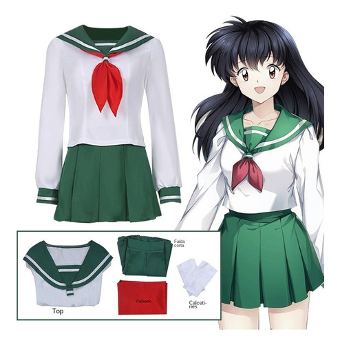 Inuyasha Kagome Cosplay Anime Disfraz Marinero Jk Uniforme