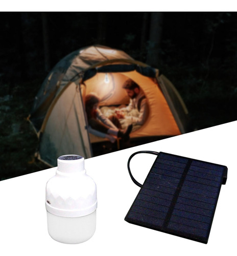 Lámpara Colgante De Mochilero Para Acampar Con Panel Solar