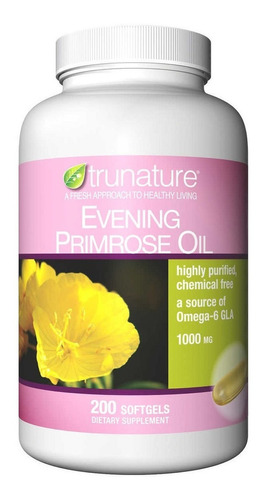 Trunature Evening Primrose 1000 Mg - 200 Unidades Sabor Sin sabor