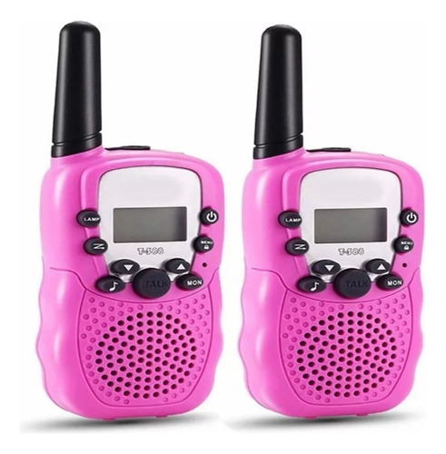 Rádio Walkie Talkie Cor De Rosa Infantil