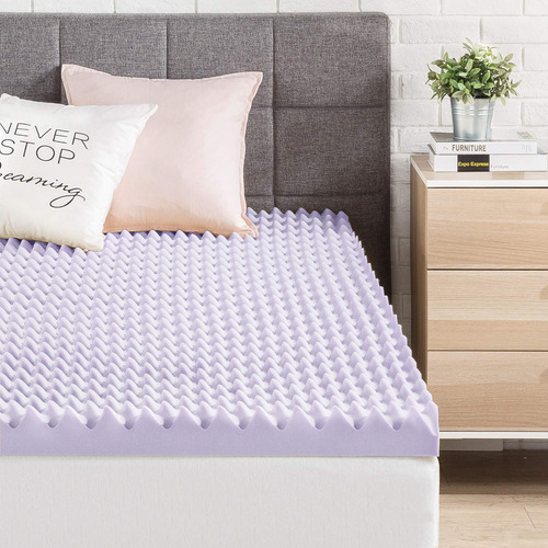 Cubrecolchón Viscoelástico De 7,6 Cm Con Infusión De Lavanda