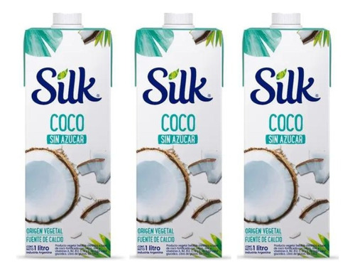 Leche Silk Coco Sin Azucar X 3 Unidades