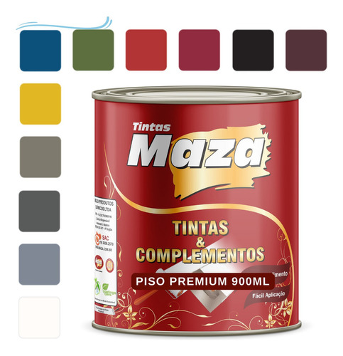 Tinta Pinta Piso Diversas Cores - Maza 900ml Cor Branco